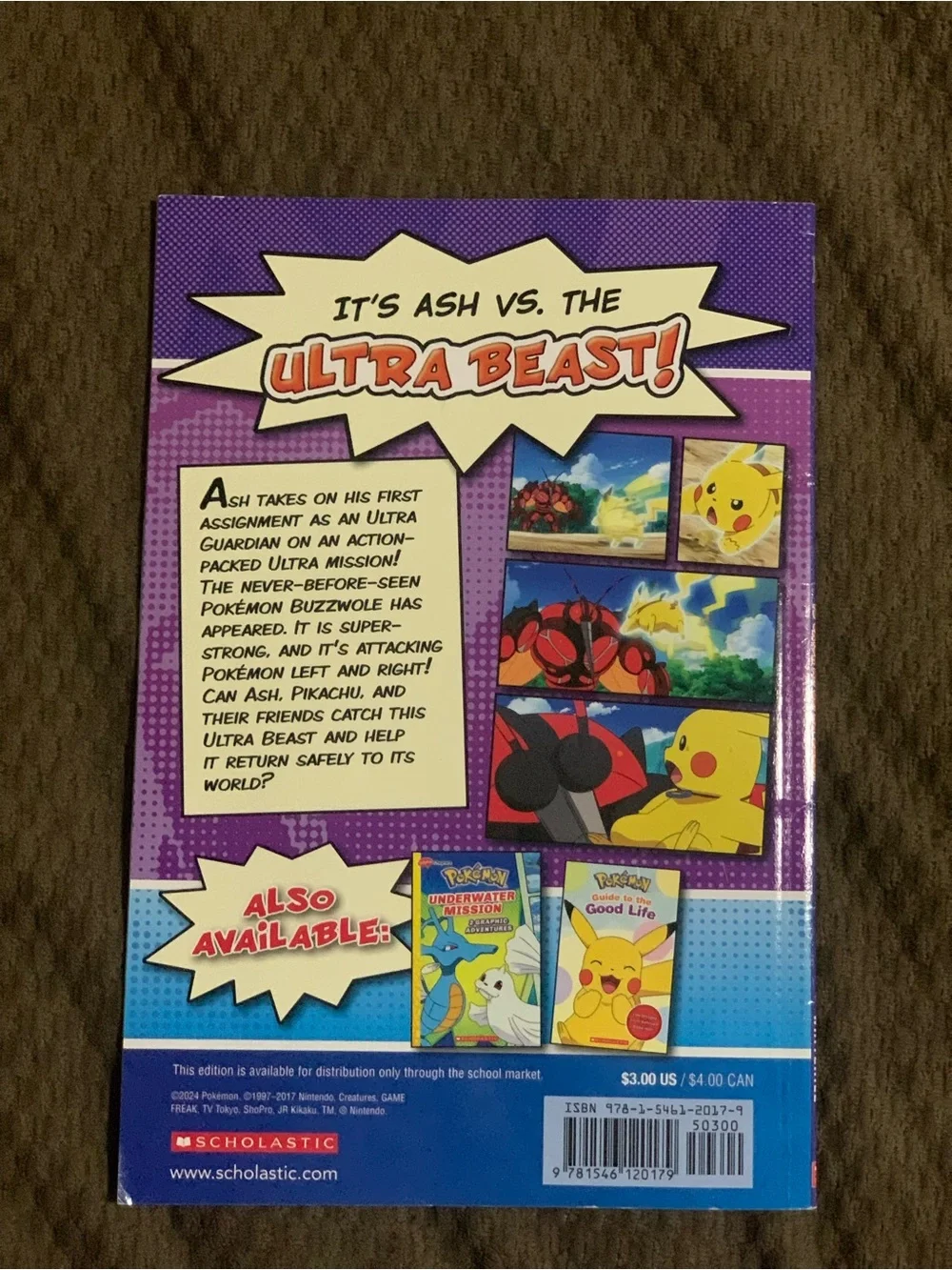 Scholastic Pokémon To Catch an Ultra Beast — Purple & Red Cover